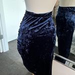 Charlotte Russe VELVET MIDI NAVY SKIRT Photo 2