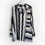 Habitat  Clothes to Live In 3D Knit Wavy Textured Cowl Neck Tunic L Lagenlook Art Photo 2