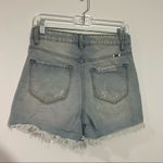 KanCan High Waist Distressed Cotton Candy Jean Shorts Fray Hem Color Thread Sz S Blue Photo 3