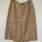 Oscar de la Renta  Beige Textured Tweed Skirt Made in Italy Photo 0