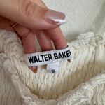 Walter Baker  White Smocked Ruffle Crop Top Photo 3