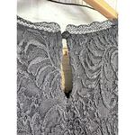 Torrid BLACK LACE CAP SLEEVE PLEAT FRONT BLOUSE Lace Lined TOP SIZE 0 Large Photo 4