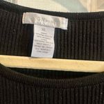 Design History  Black Ribbed Knit Top With Tiered Sleeves Photo 6