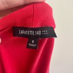 Lafayette 148  100% Silk Red Ruched Top Small Photo 3
