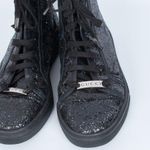 Gucci  California Black Glitter High Top Sneakers SIze 36.5 Photo 7