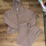 Vineyard Vines  Tan Cable Knit Zip-Up Hoodie & Pants Set (Read Description) Photo 0