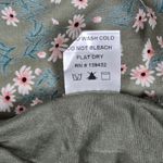 PaperMoon  Short Sleeve Button Back Blouse Women's XS Sage Green Floral Daisy NWT Photo 4