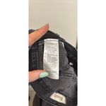 Madewell Jeans Womens 23 Black Stovepipe Straight Leg High Rise Raw Hem Denim Photo 6