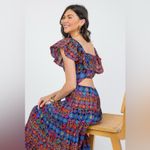 PINCH Floral Smocked Maxi Dress Cut Out mosaic Size M Red Size M Photo 1