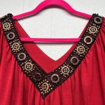 Wrapper  Y2K Red Top Womens Large Banded Bottom Boho Retro Chic Christmas Holiday Photo 2
