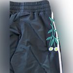 Adidas RARE  Love Revolution Embroidered Floral Black Track Pants Joggers XS EUC Photo 4