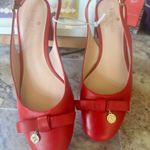 Kate Spade NY Bachata SB Pump slingback heeled leather Red Shoes NWOB size 6 Photo 8
