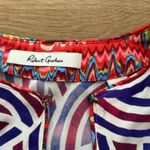 Robert Graham  Elizabeth Swirl Silk Print Blouse Sz XS Photo 4