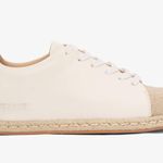 Matt & Nat Maia White Vegan Faux Leather Lace Up Espadrille Sneakers Size 9 Photo 0