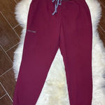 FIGS  Maroon joggers Sz large Photo 0