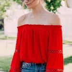 Essue Red Off Shoulder Top Photo 0