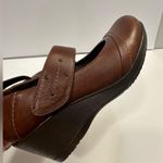 Dansko  Leather Burnished Nappa Wedge Mary Janes Brown Size EU 37 Photo 7