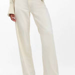 Rag and Bone  Featherweight Logan Mid-Rise Wide Leg Off White Jean Womens Size 28 Photo 0