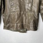 Gap  Leather Moto Peacoat Jacket‎ Women's Small FA08 Bronze Double Breasted Small Photo 9