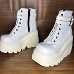 Demonia Shaker 52 Platform Boots White Vegan Leather gothic rave No size tag Photo 0