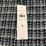 Ann Taylor Blue Tweed Fringe Boatneck Pullover Top Size 8 New with Tags 98.00 Photo 10