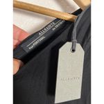 All Saints Milla Black Long Sleeve Ruched Knee Length Dress Size 4 Photo 6