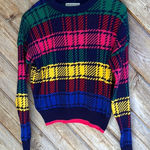 Urban Outfitters  UO andi multicolor plaid sweater size small Photo 0
