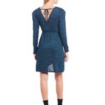 Band of Gypsies  Gemme Long Sleeve Faux Wrap Metallic Dress M NEW Photo 1