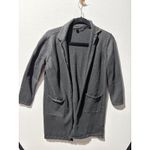 Banana Republic Knit Blazer Cardigan Dark Gray Pockets Women's Petite Small Photo 2