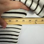 Talbots Tee 2X Green White Stripe 100% Cotton Split Neck Preppy Quiet Luxury Photo 3