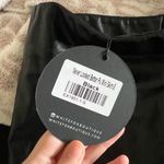 White Fox Boutique White Fox Black Mini Leather Skirt Boutique Faux Photo 4