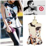 3.1 Phillip Lim  TARGET Zipper Floral Peplum Top Photo 3
