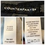 Counterparts Women’s Pants Pull Slim Fit Black Gray Camo Print Stretch Size 14 Photo 4