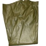 Soho Apparel  olive color faux leather wide leg pants! New! Photo 3