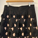 Catherine Malandrino Floral Lace Cut Out Black Pencil Midi Skirt Size 10 Photo 1