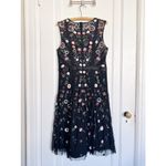 Needle & Thread  • Floral Ombré Embellished Tulle Midi Dress black beaded Photo 12