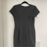 Ann Taylor Grey Short Sleeve Knee Length Sheath Dress Womens S Academia Preppy Photo 4