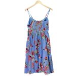 Vince Camuto NWT  Button Front Floral Sundress Cornflower Blue Pink Size 4 NEW Photo 2