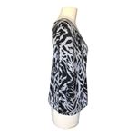 August Silk  Cardigan Sweater Black Silver Long Sleeve Top Women's Petite Large Photo 3