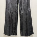 Oscar de la Renta Silk Sequin Pants Black Size 8 Photo 3
