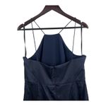 After Six  Halter‎ Midi Dress With Draped Tulip Skirt Navy 16 New Photo 5