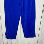 Holloway Blue Drawstring Fleece Track Warm-Up Pants Ankle Zip Sz L (30x29) Vtg Photo 2