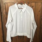 Athleta  Advantage Polo Top Quarter Zip Pullover in Bright White Size XL Photo 2