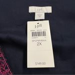 J Jill Womens Oversized Floral Peasant Dress Size 2X Boho Artsy Cottage Loose Purple Photo 11