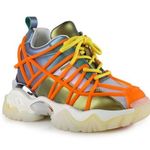 💖 Anthony Wang Acerola 01 Multicolor Chunky Sneakers Orange Size 8.5 Photo 0