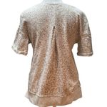 Stars Above Cream with Tan & Pale Pink Animal Print Short Cuff Sleeve Sweatshirt Photo 3