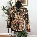 ATL Studio Brown Paisly 6 Jacket without Removable Faux Fur Trim Office Siren Photo 0