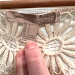 Forever 21 Open Knit Crochet Floral Doilies Short Sleeve Boho Shirt  Hippie L Photo 3