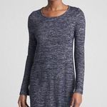 Gap Softspun Long Sleeve T-Shirt Swing Dress Sz XL Navy Blue Cozy Closet Staple Photo 0
