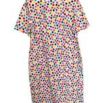 Vintage 80s Multicolor Polka Dot Midi Dress White Size XL Photo 8